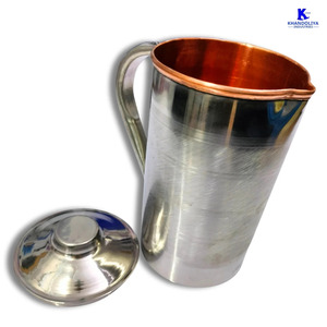 Carafe en cuivre magnétique K-Star 1,5 L – Carafe à eau en cuivre pur pour le bien-être quotidien et la thérapie magnétique – Récipient de soutien à la santé - Product Image 3