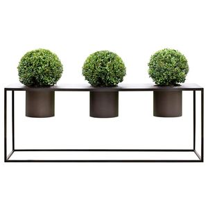 Soporte moderno de hierro para plantas con macetas cuadradas para plantas verdes y flores de interior, diseño con recubrimiento en polvo. - Product Image 3