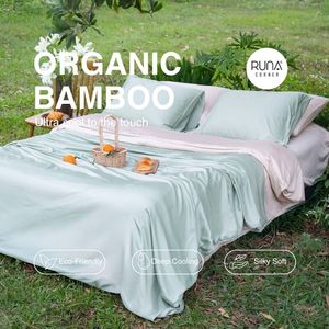Juego de Ropa de Cama de Viscosa de Bambú 100% Orgánico de Calidad Premium, 4 Piezas, 2 Fundas de Almohada, Funda Nórdica, Sábana Ajustable, Tamaño y Color Personalizables, Embalaje - Product Image 1