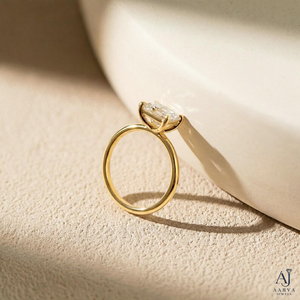 Anillo de Compromiso Clásico con Moissanita Corte Radiante, Chapado en Platino, Solitario con Puntas, Certificado por Terceros, para Mujer - Product Image 2