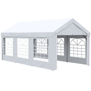 Tendone Portatile 6x3 m Grande per Esterni con Pareti Laterali Rimovibili e Finestre, Ideale per Feste, Parcheggio Auto e Riparo - Product Image 1