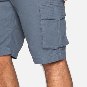 Men Cargo Shorts Solid Color Mid Waist Cotton Casual Bermuda Shorts With Side Pockets Button Fly - Product Image 5