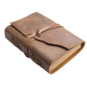 Vintage Style Leather Bound Notebook Brown Cotton Paper <b>Journal</b> for <b>Writing</b> & Sketching Perfect Gift for Painting - Product Image 1