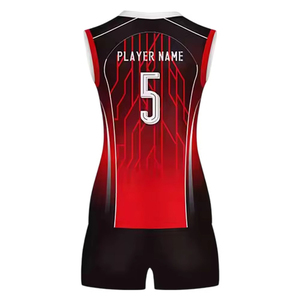 Impression de logo personnalisée, designs d'uniformes de volley-ball 2026, motifs par sublimation, design unisexe, créez vos propres ensembles d'uniformes de volley-ball - Product Image 3