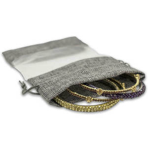 Premium Jute Gift <b>Pouches</b> – Natural Fiber <b>Drawstring</b> Return Gift Bags for Wedding Favors and Event Packaging - Product Image 3