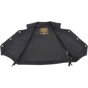 Gilet de motard en cuir noir taille jeunesse 2025 LKY3860, vêtements de course automobile et moto avec lacets latéraux - Product Image 6