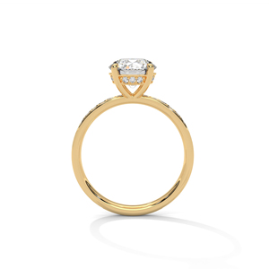 แหวนเพชรทองคำ 14K เพชรเพาะเลี้ยงในห้องปฏิบัติการ แหวนทองคำแท้ 18K สำหรับผู้หญิง สไตล์คลาสสิก รับรองโดย IGI แหวนหมั้น แหวนวันครบรอบ - Product Image 6