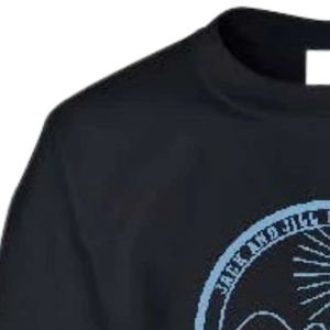 เสื้อยืดแขนสั้นลายกราฟิกสีดำสำหรับวัยรุ่น คอกลมพิมพ์ลายสีน้ำเงิน น้ำหนักเบา สวมใส่สบายทุกวัน เหมาะสำหรับสาวๆ - Product Image 2