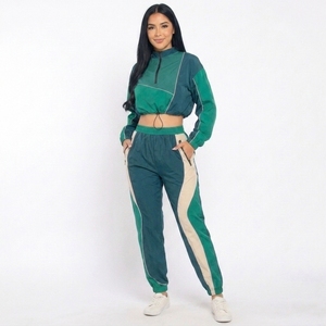 Conjunto deportivo para mujer, chaqueta de nailon y pantalón a juego para niñas, hecho a medida, de alta calidad, transpirable, para niñas, estilo urbano. - Product Image 6