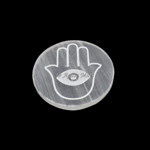 Venta caliente 100% Natural tallado Metatron grabado selenita placa de carga piedra preciosa amor genuino precios al por mayor ágata Mart - Product Image 4