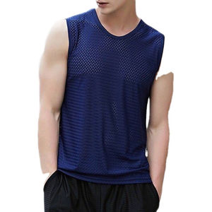Débardeurs de sport pour hommes grande taille avec logo personnalisé, en maille respirante, séchage rapide, écologiques, en Spandex/Coton, prix abordable - Product Image 1