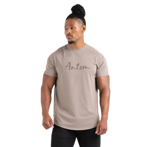 T-shirt personnalisé pour homme, surdimensionné, 100% coton jersey, non tissé, écologique, uni, décontracté, grande taille, coupe ample, logo personnalisé - Product Image 2