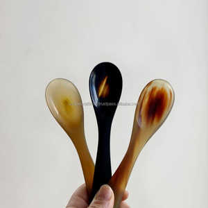 Juego de Cucharas Hechas a Mano con Cuerno de Búfalo Natural, Diseño Clásico Ecológico, Mango Corto, Decoración Única para el Hogar de Estilo Indio - Product Image 6