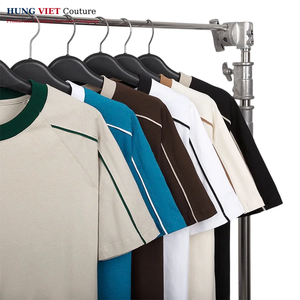 Vietnam Direct Factory Supply T-shirt en coton de haute qualité 160gsm Plain Blank Tee Logo personnalisable - Product Image 6