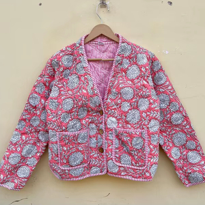 Nouvelle veste pour femme de qualité supérieure, faite à la main, pour l'hiver, le printemps et l'automne, écologique, imprimée numériquement, respirante, à séchage rapide, 100% coton - Product Image 1