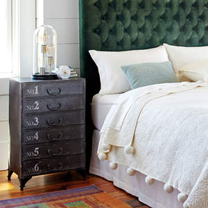 Mesa Auxiliar de Madera Maciza de Estilo Moderno con Cajones Numerados, Mueble de Almacenamiento Vintage para Sala de Estar y Almacén - Product Image 3