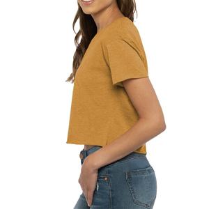 Camiseta Corta de Mujer de la Mejor Calidad, Manga Corta, Color Sólido, Estilo Casual, Corte Regular, 100% Algodón, para Verano, en Oferta - Product Image 3