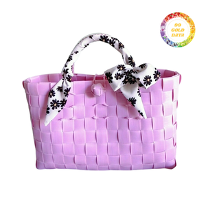 Bolso de mano pequeño de plástico ligero tejido para uso diario - Product Image 2