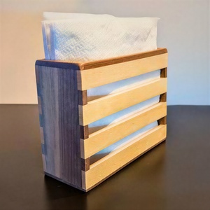 Supports à serviettes en bois naturel vertical de qualité supérieure – Accessoires de table pour la maison et la cuisine - Product Image 2