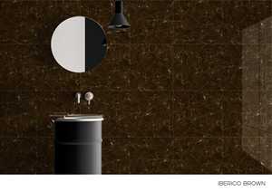 Baldosa de aspecto mármol marrón brillante de 60x120cm, superficie pulida para decoración de paredes y suelos - Product Image 4
