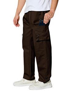 Pantalon cargo homme personnalisé respirant taille mi-haute, multi-poches, style streetwear, jogger, pour l'extérieur - Product Image 5