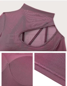 New Fashion Breathable Padded Bow Pilates Bra Backless Comfortable Gym Women Running Yoga Full Length High Front Spandex/Nylon - Product Image 4