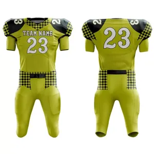Ensemble d'uniformes de football américain personnalisés de qualité supérieure, sublimés, respirants, à séchage rapide, avec taille élastique intégrée - Product Image 2