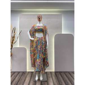 ชุดราตรีที่สวยงามชุดปาร์ตี้ที่สง่างามสวมเสื้อด้านล่างและ Koti - Product Image 3