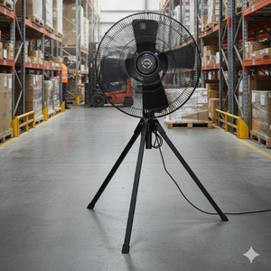 Venz Industrial Pedestal Tripod <b>Fan</b> F3-18" Black Electric Energy Efficient for Industry & Outdoor Office Hotel & Household - Product Image 2