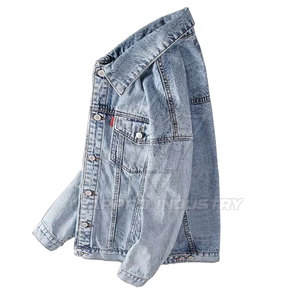 Veste en jean tendance pour homme, classique, boutonnée, vêtement d'extérieur en jean, streetwear urbain décontracté, vêtements de tous les jours, veste en jean pour homme - Product Image 3