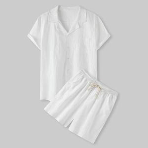 Conjuntos de Verano para Hombre 2025, Diseño Personalizado, Impresión en Serigrafía, Algodón Transpirable, Tela de Rizo Lavada con Ácido, Secado Rápido - Product Image 6