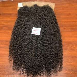 Cheveux bouclés birmans chauds de 24 pouces, frontale 13x6 en dentelle suisse HD, pointes super épaisses, cheveux humains bruts alignés sur les cuticules, provenant du Vietnam - Product Image 1