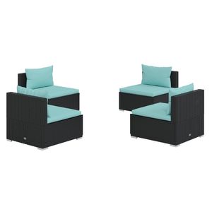 Set Lounge da Giardino Nero Aqua - Product Image 2