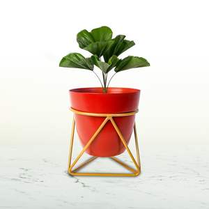 High Quality Durable Metal Iron 2 Color Planter <b>Flower</b> <b>Pot</b> Net Type Stand <b>Large</b>/Small Garden/Home Application Floor Usage - Product Image 2