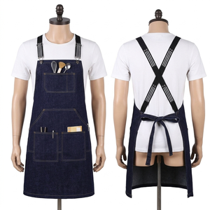 Premium 600 GSM Brown PU Leather <b>Work</b> <b>Apron</b> Multi Pocket Panel Design Custom Embossed Logo <b>Apron</b> Wear <b>Apron</b> for Bakers and Chefs - Product Image 2