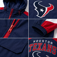 Veste Anorak pour Hommes Ravens en Gros, Logo d'Équipe Brodé Personnalisé, Pull à Capuche, Coupe-Vent Sportif, Fabricant OEM