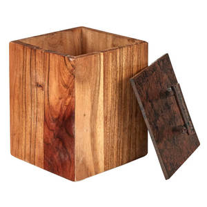 Most Selling Luxury Wood Canister with Smooth Finish and Lid <b>for</b> Dry Food <b>Storage</b> <b>Kitchen</b> Decor and Gift Use Available <b>For</b> Sale - Product Image 5