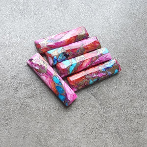 Turquesa Rosa Espinosa en Forma Rectangular, Gema Calibrada: Piedra de Calidad AAA+ con Reverso Plano, Todos los Tamaños Disponibles para Venta al Por Mayor - Product Image 1