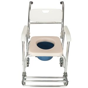 Sedia Comoda Multifunzionale 4-in-1 in Alluminio Bianco per Anziani, Disabili e Donne in Gravidanza - Attrezzatura di Sicurezza per il Bagno - Product Image 5