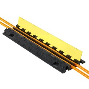 Rampa Protettiva per Cavi in TPU Resistente, Capacità 22.000 libbre/asse, Copertura a 2 Canali per Cavi, Tubi e Fili, 1.2 x 1.1, per Traffico Intenso - Product Image 5