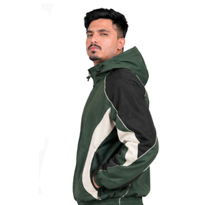 <b>Men</b> Hooded Color Block Windbreaker <b>Jacket</b> Casual Outdoor Sport <b>Track</b> <b>Jacket</b> Full Zip Polyester Autumn Wear - Product Image 2