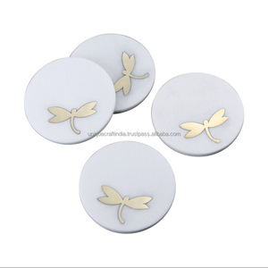 Export Quality Marble <b>Coaster</b> with Customized Shaped Available Indian Stone <b>Coasters</b> for <b>Table</b> Decorations - Product Image 5