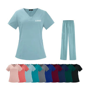 Uniformes Médicos de Mezclilla al por Mayor, Conjuntos de Uniformes Médicos Tipo Jogger, Trajes de Trabajo Personalizados a la Moda para Médicos y Enfermeras - Product Image 3