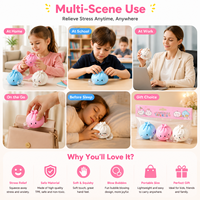 Boîte de jouets anti-stress en caoutchouc souple, simulant des chignons, à bulles, très populaires sur internet, pour la relaxation émotionnelle des enfants