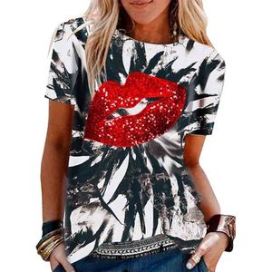 Short Sleeve T-Shirt <b>Sequined</b> <b>Tops</b> O-Neck Funny Graphic Tees Blouse - Product Image 6
