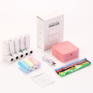 Mini dễ thương Kid của xách tay máy in nhiệt hỗ trợ USB Bluetooth với bột hỗ trợ hình ảnh - Product Image 1