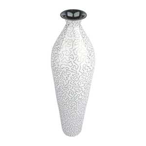 Jarrón de Metal Contemporáneo para Piso, Diseño Abstracto Blanco, Hecho a Mano, Decorativo para Hogar, Oficina, Diseño de Interiores - Product Image 2