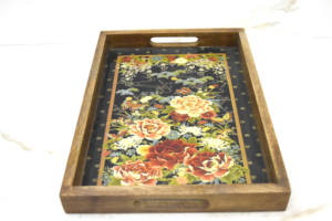 Juego de bandejas de servir rectangulares de madera de mango y esmalte de la mejor calidad, personalizadas con logotipo, opciones de varios tamaños - Marca CRAFT ASCENT - Product Image 6