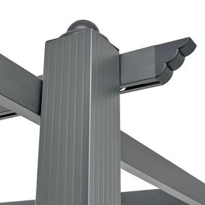 Pergola Moderna in Alluminio 3x3 Metri con Tettoia Parasole per Cortile e Uso Esterno - Product Image 5