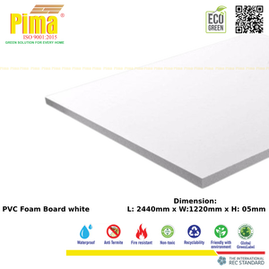 WPC PVC Foam Board <b>Sheet</b> White Color 5mm Thickness 0.6 G/cm3 Density Lightweight Anti-Termitic Core for Interior Advertising - Product Image 1